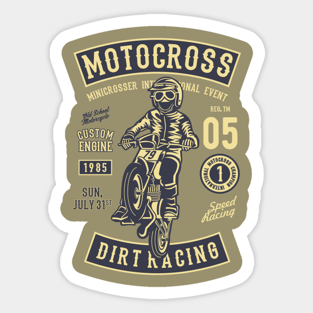 Motocross Racing Sticker by lionkingdesign